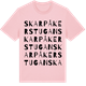 Pink Cotton t-shirt med Skarpåkerstugan ordlek t-shirt