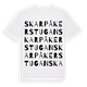 White t-shirt med Skarpåkerstugan ordlek t-shirt