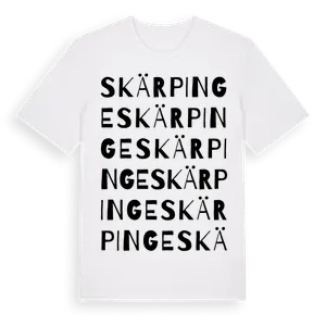Skärpinge ordlek t-shirt – ekologisk bomull t-shirt från Pinshirt