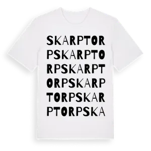 Skarptorp ordlek t-shirt – ekologisk bomull t-shirt från Pinshirt