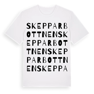 Skepparbottnen ordlek t-shirt – ekologisk bomull t-shirt från Pinshirt