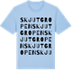 Blue Soul t-shirt med Skjutgropen ordlek t-shirt