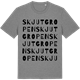 Mid Heather Gray t-shirt med Skjutgropen ordlek t-shirt