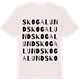 Vintage White t-shirt med Skogalund ordlek t-shirt