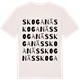 Vintage White t-shirt med Skoganäs ordlek t-shirt