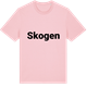 Pink Cotton t-shirt med Skogen fetstil t-shirt