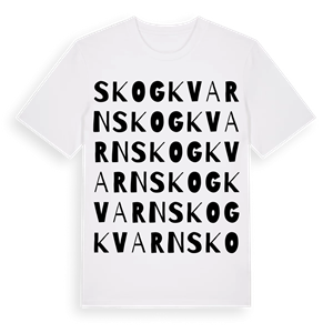 Skogkvarn ordlek t-shirt – ekologisk bomull t-shirt från Pinshirt