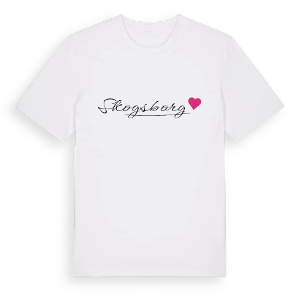 Skogsborg hjärta t-shirt – ekologisk bomull t-shirt från Pinshirt