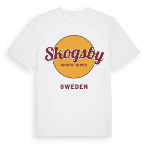 Skogsby cirkel t-shirt – ekologisk bomull t-shirt från Pinshirt