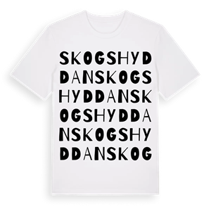 Skogshyddan ordlek t-shirt – ekologisk bomull t-shirt från Pinshirt