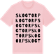 Pink Cotton t-shirt med Skogtorp ordlek t-shirt
