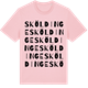 Pink Cotton t-shirt med Sköldinge ordlek t-shirt