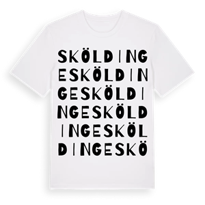 Sköldinge ordlek t-shirt – ekologisk bomull t-shirt från Pinshirt