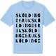 Blue Soul t-shirt med Sköldingebruk ordlek t-shirt