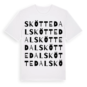 Sköttedal ordlek t-shirt – ekologisk bomull t-shirt från Pinshirt