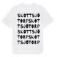 White t-shirt med Skottsjötorp ordlek t-shirt