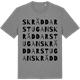 Mid Heather Gray t-shirt med Skräddarstugan ordlek t-shirt
