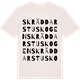 Vintage White t-shirt med Skräddarstuskogen ordlek t-shirt