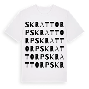 Skrattorp ordlek t-shirt – ekologisk bomull t-shirt från Pinshirt