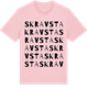 Pink Cotton t-shirt med Skravsta ordlek t-shirt