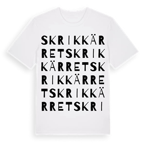 Skrikkärret ordlek t-shirt – ekologisk bomull t-shirt från Pinshirt