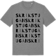 Mid Heather Gray t-shirt med Skrikstugan ordlek t-shirt