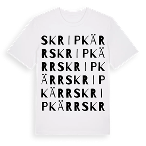 Skripkärr ordlek t-shirt – ekologisk bomull t-shirt från Pinshirt