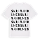 White t-shirt med Skrivaholmen ordlek t-shirt