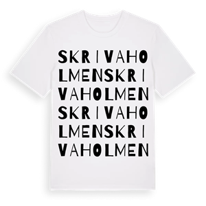 Skrivaholmen ordlek t-shirt – ekologisk bomull t-shirt från Pinshirt