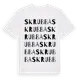 White t-shirt med Skrubba ordlek t-shirt