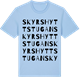 Blue Soul t-shirt med Skyrshyttstugan ordlek t-shirt