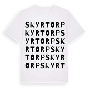 Skyrtorp ordlek t-shirt – ekologisk bomull t-shirt från Pinshirt
