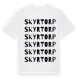 White t-shirt med Skyrtorp ordlek t-shirt