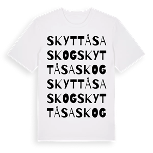 Skyttåsa skog ordlek t-shirt – ekologisk bomull t-shirt från Pinshirt