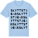 Blue Soul t-shirt med Skyttstugan ordlek t-shirt