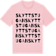 Pink Cotton t-shirt med Skyttstugan ordlek t-shirt