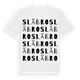 White t-shirt med Släbro ordlek t-shirt