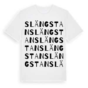 Slängstan ordlek t-shirt – ekologisk bomull t-shirt från Pinshirt