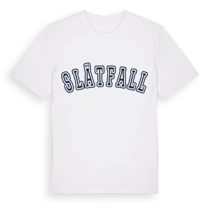 Slätfall college t-shirt – ekologisk bomull t-shirt från Pinshirt