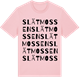 Pink Cotton t-shirt med Slätmossen ordlek t-shirt