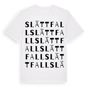 Slättfall ordlek t-shirt – ekologisk bomull t-shirt från Pinshirt