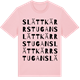 Pink Cotton t-shirt med Slättkärrstugan ordlek t-shirt
