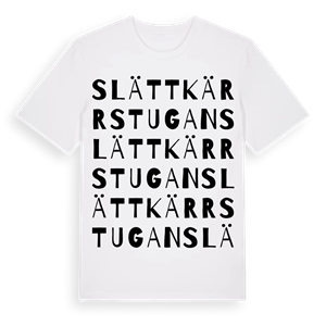 Slättkärrstugan ordlek t-shirt – ekologisk bomull t-shirt från Pinshirt