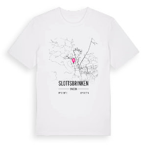 Slottsbrinken karta t-shirt – ekologisk bomull t-shirt från Pinshirt