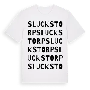 Sluckstorp ordlek t-shirt – ekologisk bomull t-shirt från Pinshirt