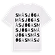 White t-shirt med Småsjöga ordlek t-shirt