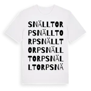 Snälltorp ordlek t-shirt – ekologisk bomull t-shirt från Pinshirt