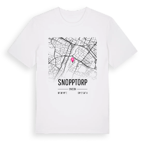 Snopptorp karta t-shirt – ekologisk bomull t-shirt från Pinshirt