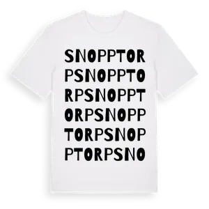 Snopptorp ordlek t-shirt – ekologisk bomull t-shirt från Pinshirt