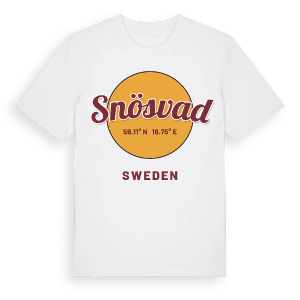 Snösvad cirkel t-shirt – ekologisk bomull t-shirt från Pinshirt